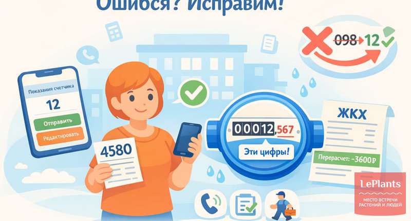 Ошибся в показаниях счетчика воды что делать — исправляем за 3 шага
